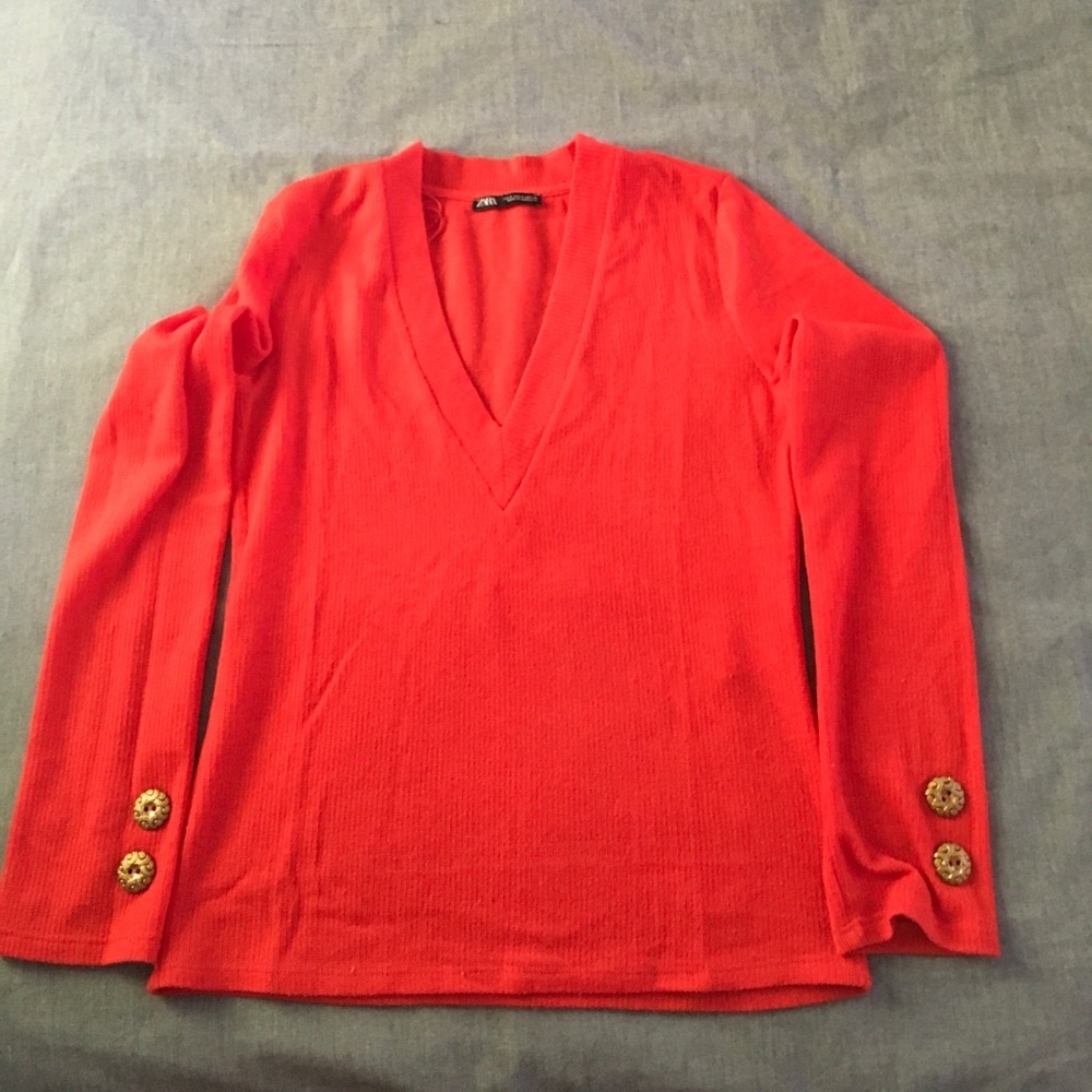 Zara orange sweater size S